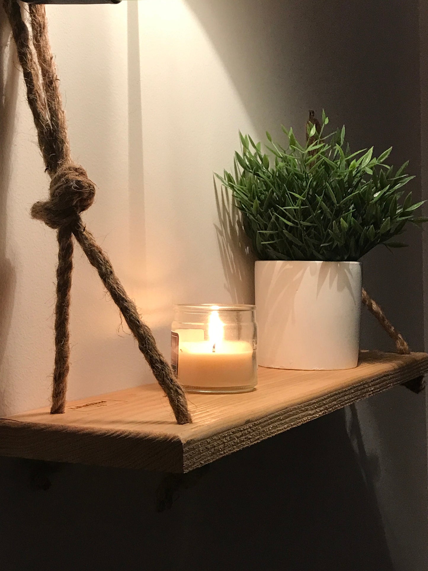 Etagère murale suspendue bois